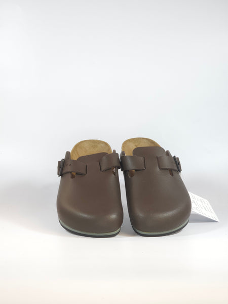 BIRKENSTOCK - CIABATTA CHIUSA BOSTON PRO CON PLANTARE IN PELLE MARRONE SOFT JAVA