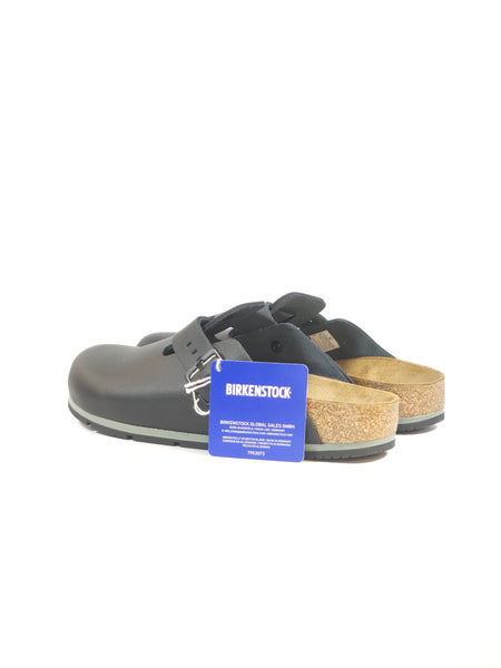 BIRKENSTOCK - CIABATTA CHIUSA BOSTON PRO CON PLANTARE IN PELLE NERO BLACK