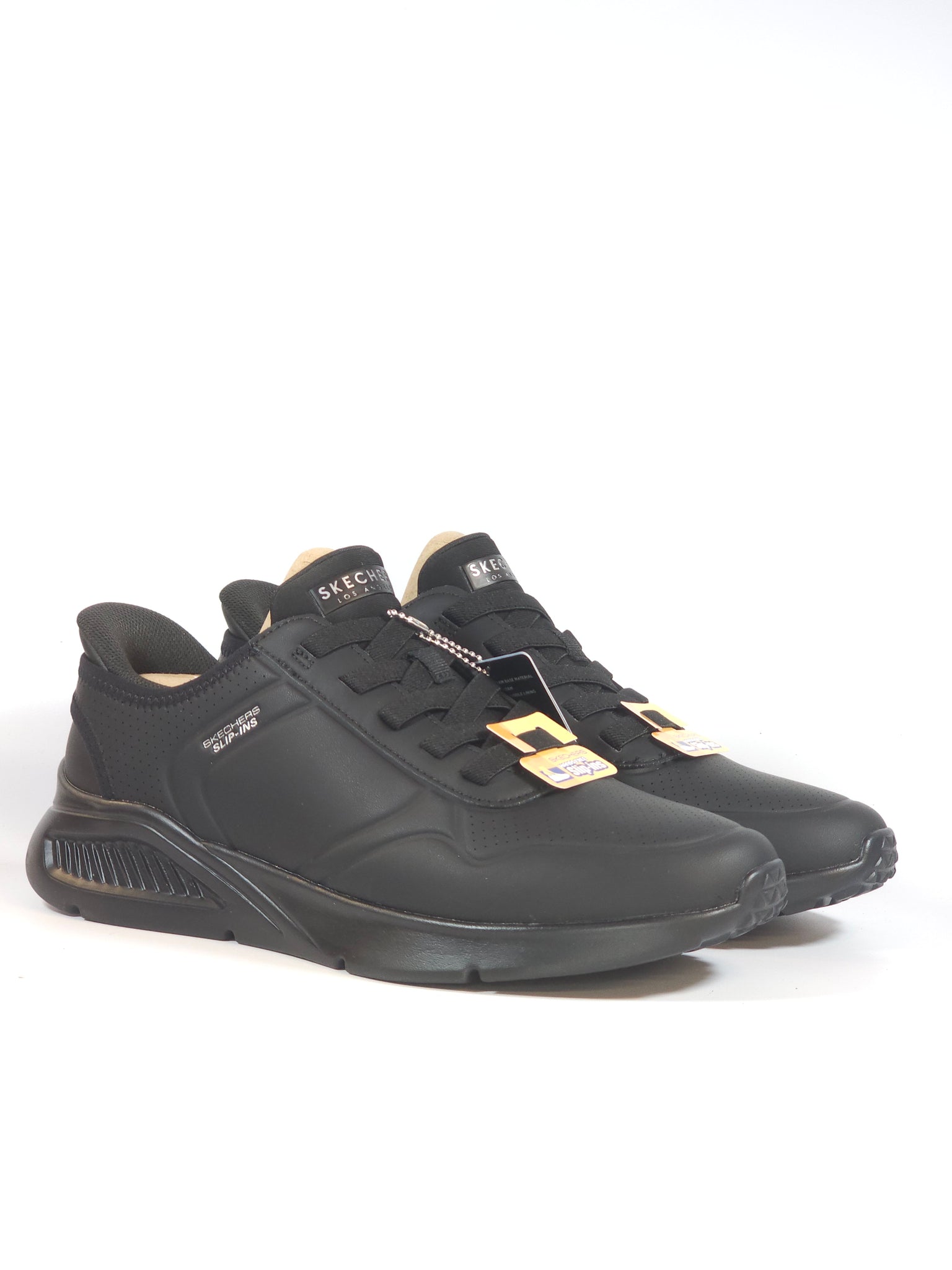 SKECHERS - SCARPA DA GINNASTICA NERA SLIP INS SENZA UTILIZZARE LE MANI PER UOMO 183125