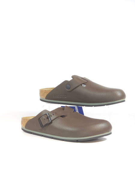 BIRKENSTOCK - CIABATTA CHIUSA BOSTON PRO CON PLANTARE IN PELLE MARRONE SOFT JAVA