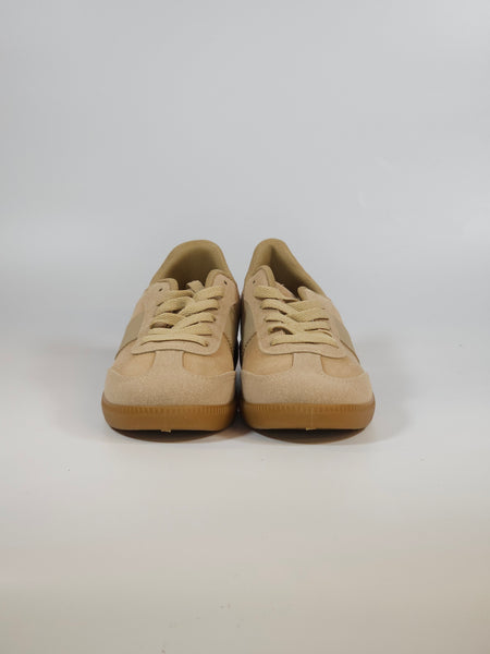 dalzoppo.it - SCARPA SNEAKERS SCAMOSCIATA BEIGE KHAKI CON SUOLA AMBRATA PER DONNA 8918