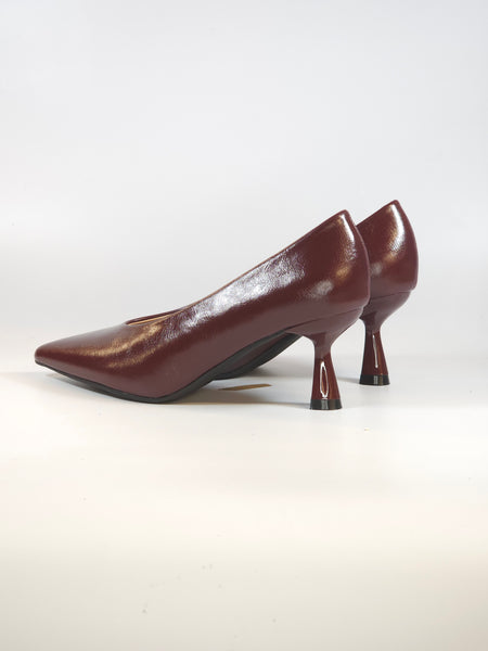 dalzoppo.it - SCARPA DÉCOLLETÉ ACCOLLATA BORDEAUX CON TACCO 6.5 CM PER DONNA 5645