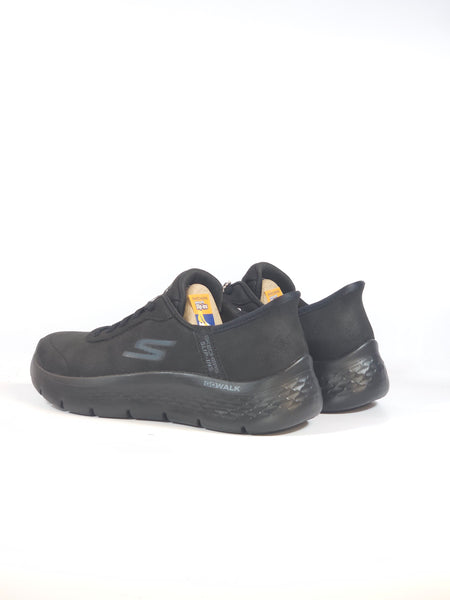 SKECHERS - SCARPA DA GINNASTICA NERA IN TESSUTO INVERNALE SLIP INS SENZA USARE LE MANI CON MEMORY FOAM PER DONNA 124837