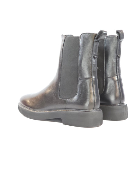 KAMMI - STIVALETTO IN PELLE MORBIDA NERA CON ELASTICI LATERALI MARA4