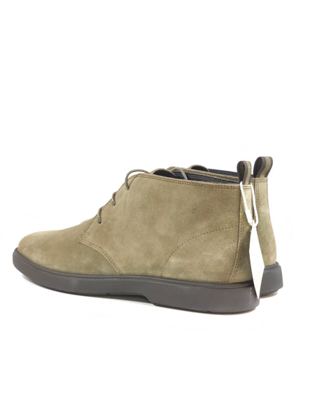 GEOX - STIVALETTO UOMO CON LACCI IN CAMOSCIO MILITARE VERDE CON TECNOLOGIA SPHERICA U56LAD