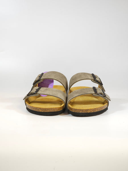 PLAKTON - CIABATTA UNISEX GRIGIA CORZO CON FASCIA DOPPIA REGOLABILE 175857
