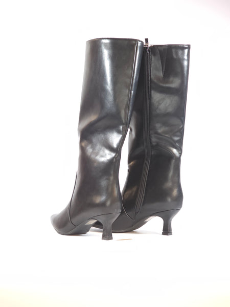 dalzoppo.it - STIVALE NERO A PUNTA CON TACCO 6CM CON CERNIERA INTERNA PER DONNA 181-233