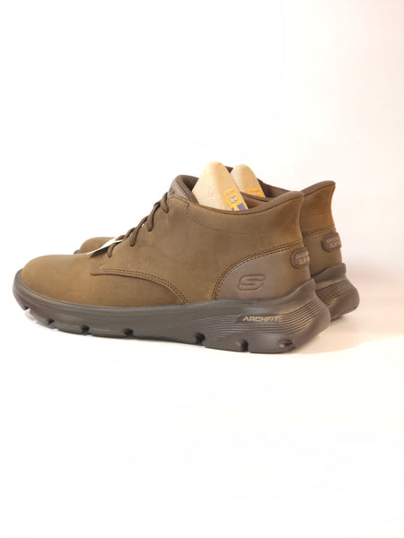 SKECHERS - STIVALETTO CON LACCI ARCH FIT MARRONE SLIP INS SENZA UTILIZZARE LE MANI PER UOMO 205514