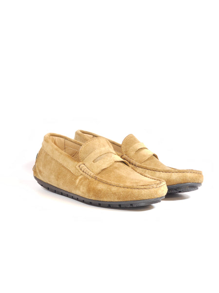 dalzoppo.it - MOCASSINO CAR SHOES UOMO IN PELLE SCAMOSCIATA CUOIO ART. 2 MADE IN ITALY