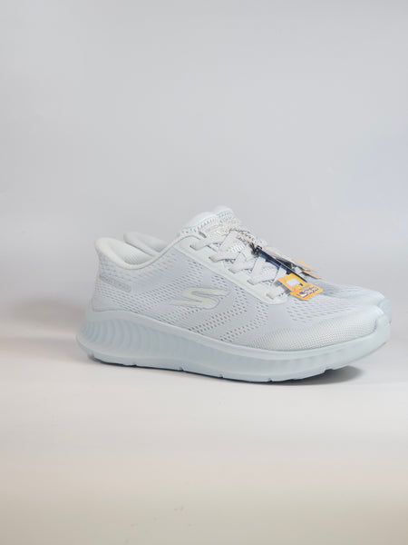 SKECHERS - SCARPA DA GINNASTICA TUTTA AZZURRA SLIP INS SENZA USARE LE MANI CON MEMORY FOAM 125643