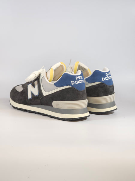 NEW BALANCE - SCARPA DA GINNASTICA 574 UOMO NERA, GRIGIA E OTTANIO NVE