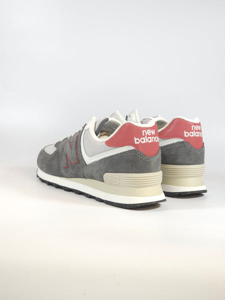 NEW BALANCE - SCARPA DA GINNASTICA 574 UOMO GRIGIA E BORDEAUX QGY