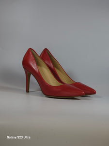 KAMMI - SCARPA DÉCOLLETÉ IN PELLE ROSSA CON TACCO 9 CM DE1002