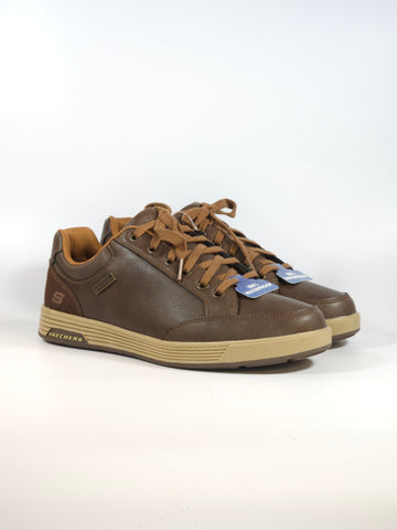 SKECHERS - SCARPA MARRONE INVERNALE IMPERMEABILE CON LACCI WATERPROOF PER UOMO 210944
