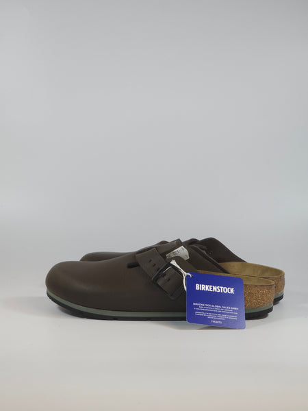 BIRKENSTOCK - CIABATTA CHIUSA BOSTON PRO CON PLANTARE IN PELLE MARRONE SOFT JAVA