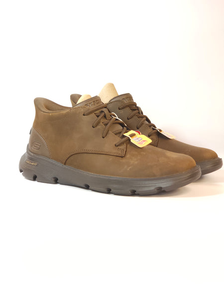 SKECHERS - STIVALETTO CON LACCI ARCH FIT MARRONE SLIP INS SENZA UTILIZZARE LE MANI PER UOMO 205514