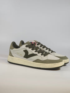 VICTORIA - SCARPA SNEAKERS IN PELLE GRIGIA E VERDE PER UOMO 806112