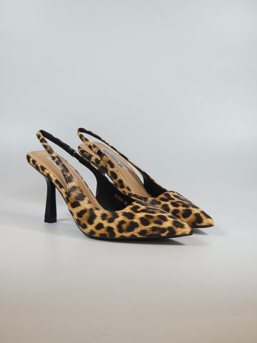 dalzoppo.it - SCARPA SLINGBACK DONNA IN SIMILPELLE LEOPARDATA CON PUNTA E TACCO 9CM H2525