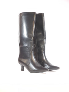 dalzoppo.it - STIVALE NERO A PUNTA CON TACCO 6CM CON CERNIERA INTERNA PER DONNA 181-233