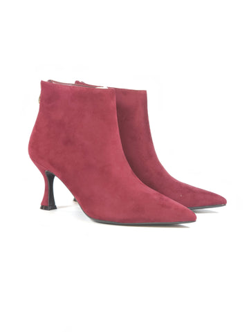 dalzoppo.it - TRONCHETTO SCAMOSCIATO BORDEAUX VINACCIA CON TACCO 7 CM E CERNIERA DIETRO PER DONNA G22