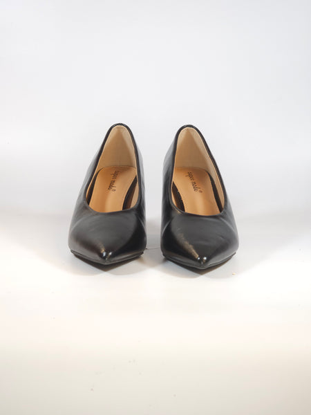 dalzoppo.it - SCARPA DÉCOLLETÉ ACCOLLATA NERA CON TACCO 6.5 CM PER DONNA 5645