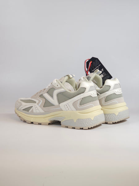 VICTORIA - SCARPA SNEAKERS IN PELLE E TESSUTO GRIGIA PER DONNA 809104