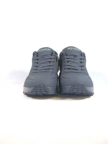 SKECHERS - SCARPA DA GINNASTICA BLU SCURO IN SIMILPELLE CON AIR PER UOMO 52458