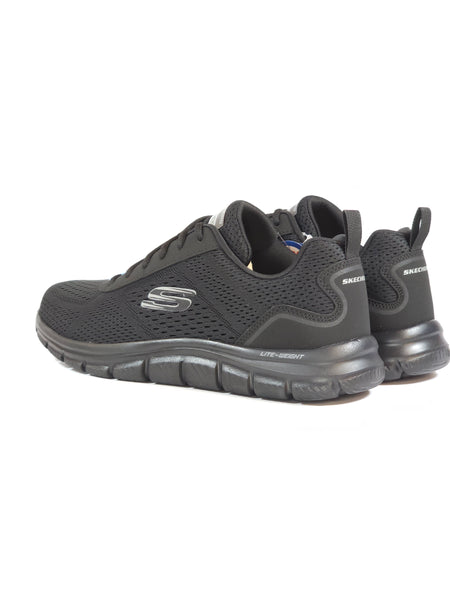 SKECHERS - SCARPA DA GINNASTICA NERA CON SUOLA NERA CON MEMORY EXTRA SQUISHY LAVABILE IN LAVATRICE PER UOMO 232758