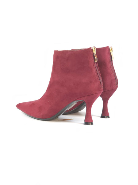 dalzoppo.it - TRONCHETTO SCAMOSCIATO BORDEAUX VINACCIA CON TACCO 7 CM E CERNIERA DIETRO PER DONNA G22