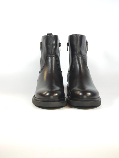 KAMMI - STIVALETTO IN PELLE NERA MORBIDA CON ZIP INTERNA PER DONNA 11362