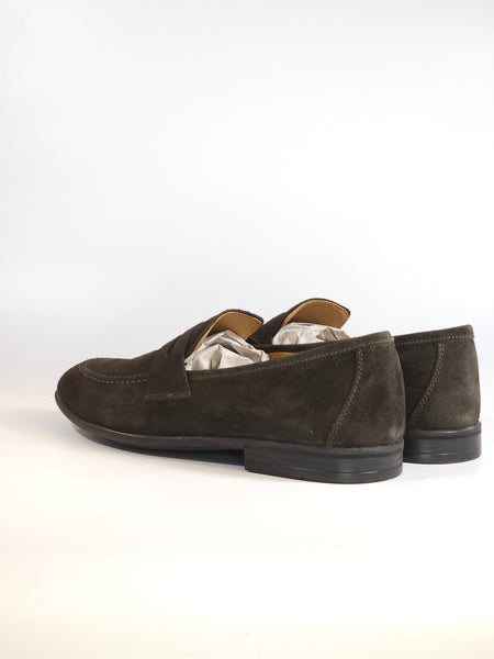 KAMMI - MOCASSINO COLLEGE UOMO IN PELLE SCAMOSCIATA MARRONE TESTA DI MORO 200 MADE IN ITALY