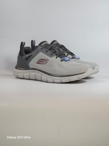 SKECHERS - SCARPA DA GINNASTICA BICOLORE GRIGIO CHIARO E GRIGIO SCURO LAVABILE IN LAVATRICE PER UOMO 232698