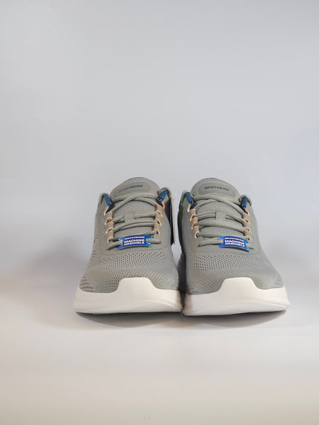 SKECHERS - SCARPA DA GINNASTICA GRIGIA SCURA E BLU GO WALK LAVABILE IN LAVATRICE CON MEMORY FOAM PER UOMO 233184