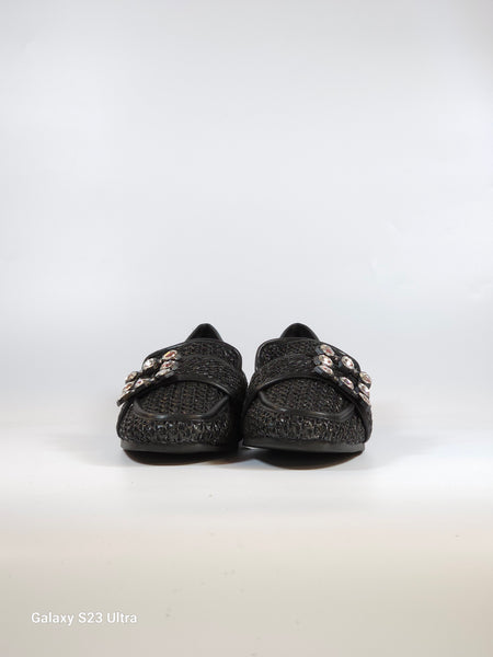 dalzoppo.it - MOCASSINO CON PUNTA QUADRATA NERO CON STRASS PER DONNA H66