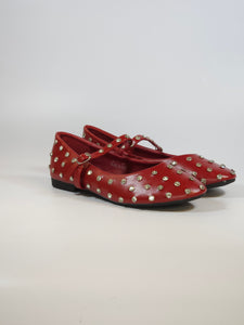 dalzoppo.it - BALLERINA BORDEAUX CON STRASS E CINTURINO A-25