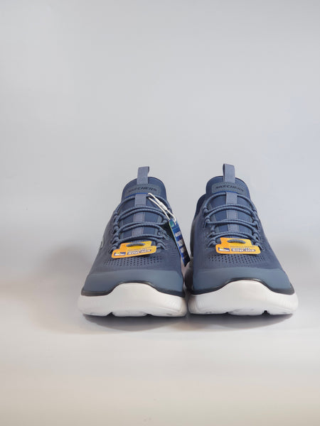 SKECHERS - SCARPA DA GINNASTICA AZZURRO CERULEO SLIP INS SENZA UTILIZZARE LE MANI PER UOMO 233047