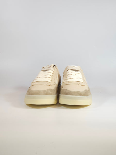 VICTORIA - SCARPA SNEAKERS IN PELLE BEIGE IN CANVAS PER DONNA 257146