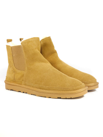 dalzoppo.it - STIVALETTO IN PELLE SCAMOSCIATA MARRONE CARAMELLO INVERNALE CON PELO INTERNO ED ELASTICI LATERALI PER UOMO B201MAN