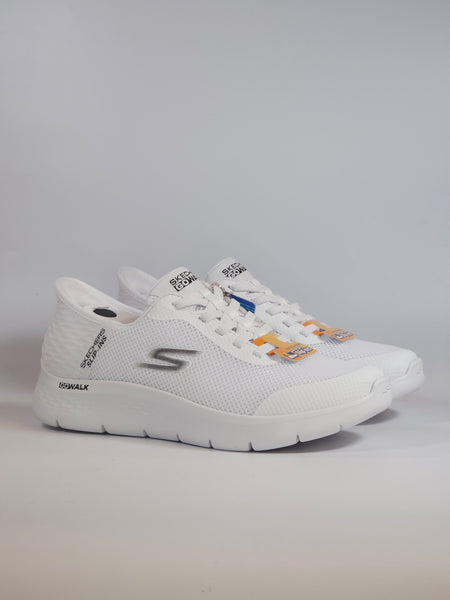 SKECHERS - SCARPA DA GINNASTICA BIANCA SLIP INS SENZA UTILIZZARE LE MANI PER UOMO 216324