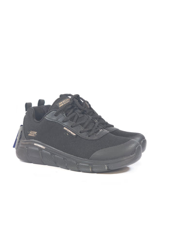 SKECHERS - SCARPA DA GINNASTICA NERA WATERPROOF RESISTENTE ALL'ACQUA PER DONNA CON MEMORY FOAM 117351
