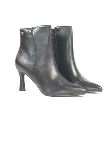 dalzoppo.it - TRONCHETTO IN SIMILPELLE NERO CON TACCO 8 CM E CERNIERA INTERNA PER DONNA S-1212