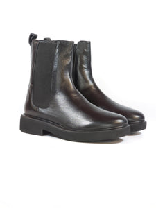 KAMMI - STIVALETTO IN PELLE MORBIDA NERA CON ELASTICI LATERALI MARA4
