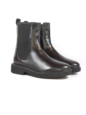 KAMMI - STIVALETTO IN PELLE MORBIDA NERA CON ELASTICI LATERALI MARA4