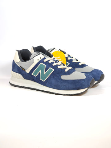 NEW BALANCE - SCARPA DA GINNASTICA DA UOMO 574 BLU AZZURRA E VERDE SOA