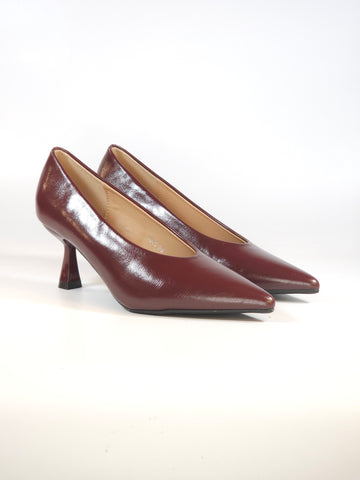 dalzoppo.it - SCARPA DÉCOLLETÉ ACCOLLATA BORDEAUX CON TACCO 6.5 CM PER DONNA 5645