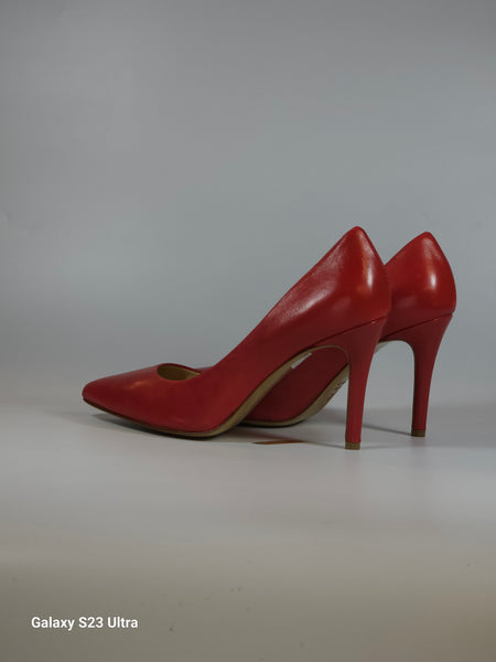 KAMMI - SCARPA DÉCOLLETÉ IN PELLE ROSSA CON TACCO 9 CM DE1002