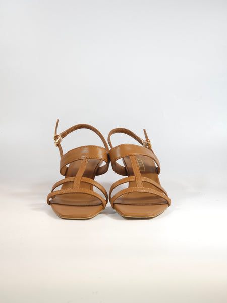 KAMMI - SANDALO PER DONNA IN PELLE CUOIO CON TACCO 5 CM 115261407