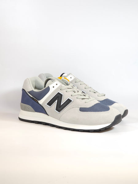 NEW BALANCE - SCARPA DA GINNASTICA 574 UOMO GRIGIA E BLU OTTANIO 9X3