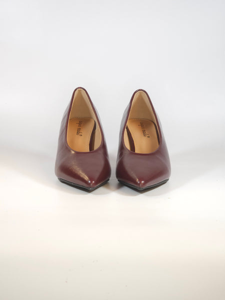 dalzoppo.it - SCARPA DÉCOLLETÉ ACCOLLATA BORDEAUX CON TACCO 6.5 CM PER DONNA 5645