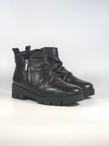 KAMMI - STIVALETTO IN PELLE NERA MORBIDA CON ZIP INTERNA PER DONNA FLEX03K